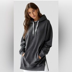 NEW Women's The Warmy Charcoal Gray Hoodie / Dress Super Soft Lined Large